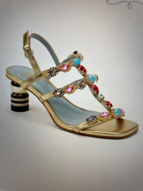 Frances Valentine NEW Kiki gem heeled sandal sz 7.5